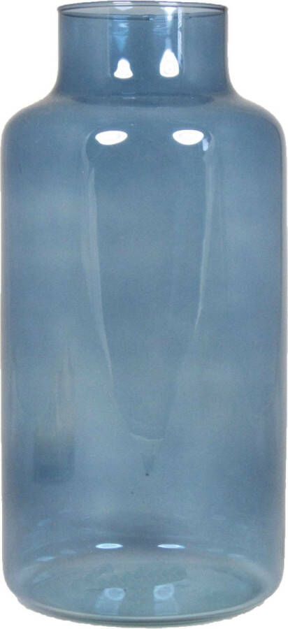 Floran Bloemenvaas apotheker model blauw transparant glas H30 x D15 cm