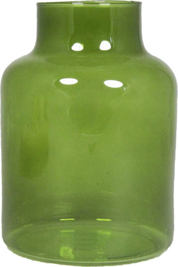 Floran Bloemenvaas apotheker model groen transparant glas H20 x D15 cm