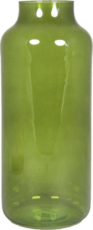 Floran Bloemenvaas apotheker model groen transparant glas H35 x D15 cm