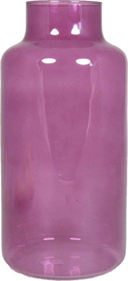 Floran Bloemenvaas apotheker model paars transparant glas H30 x D15 cm