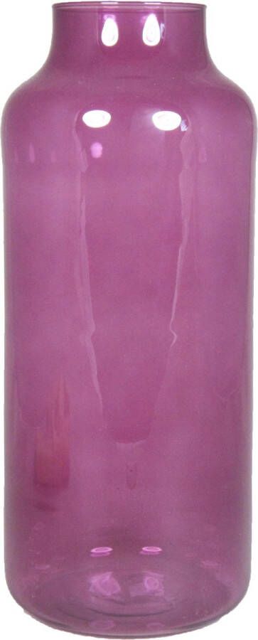Floran Bloemenvaas Apotheker model paars transparant glas H35 x D15 cm