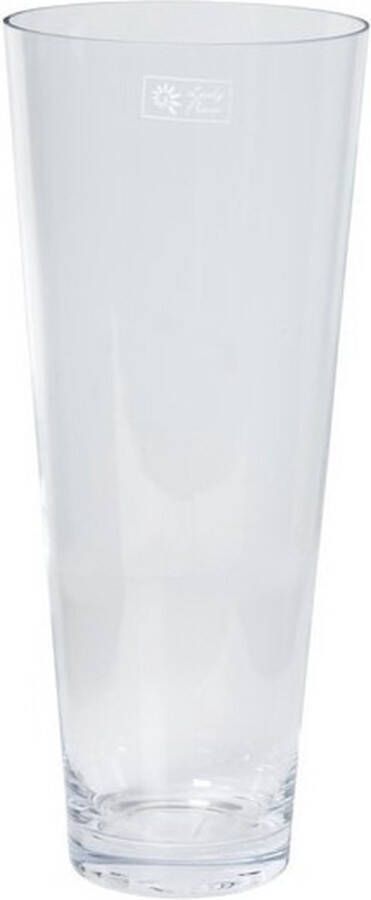 Merkloos Sans marque Conische vaas helder glas 18 x 43 cm