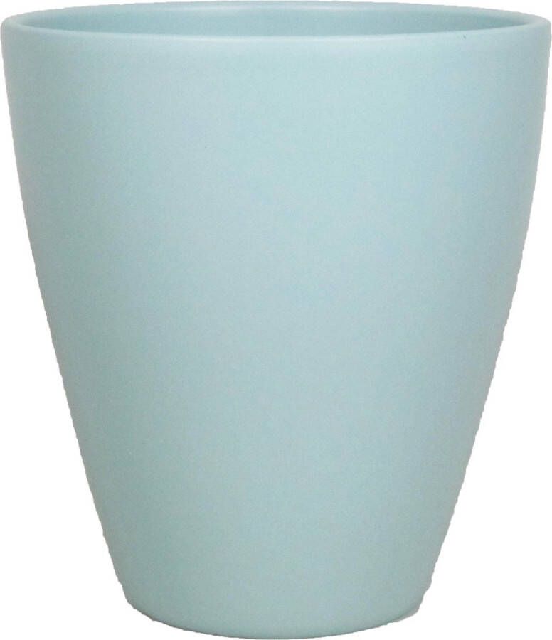 Floran Hoge bloempot in kleur mat mintgroen keramiek voor kamerplant H18.5 x D17 cm- plantenpotten binnen