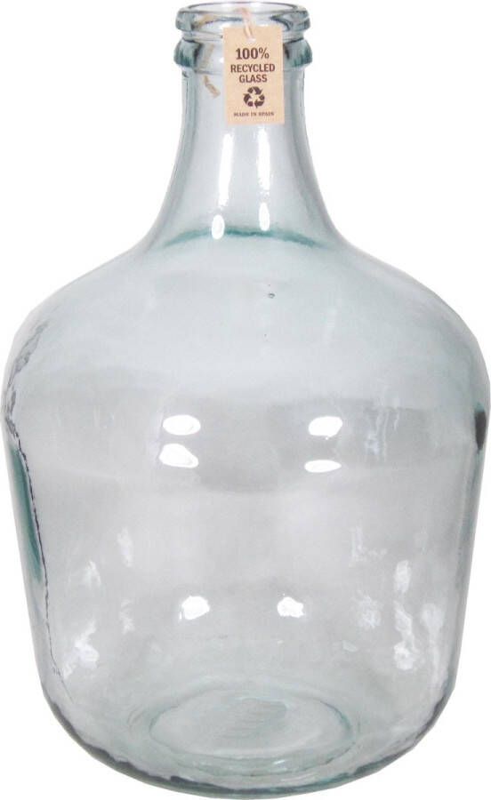 Floran Luxe glazen vaas vazen 12 liter met smalle hals 28 x 42 cm Bloemenvazen van gerecycled glas