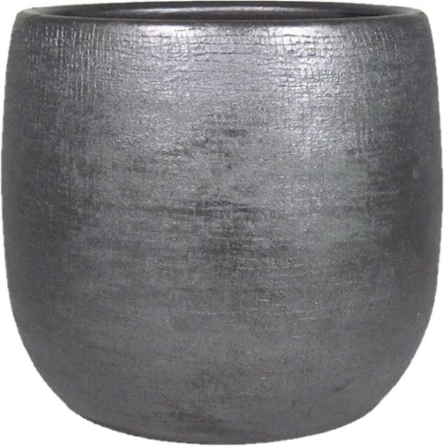 Floran Luxe Plantenpot Zwart Mira Van Keramiek 16 Cm Plantenpotten