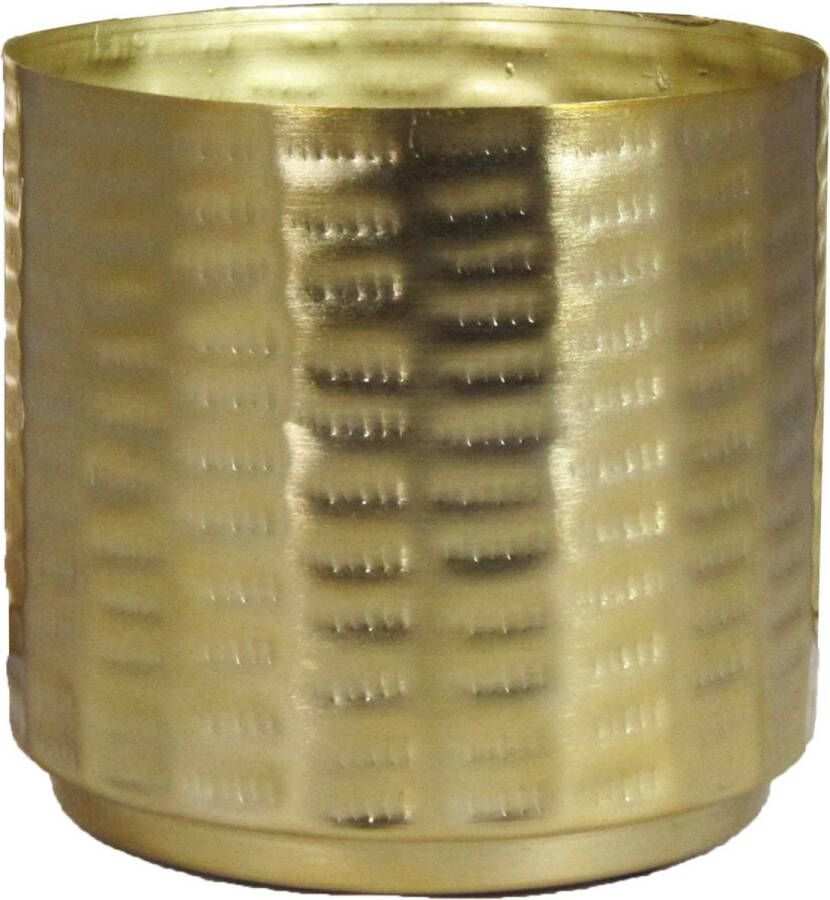 Floran Bloempot plantenpot Patras Van Metaal Goud D20 X H20 Cm Plantenpotten