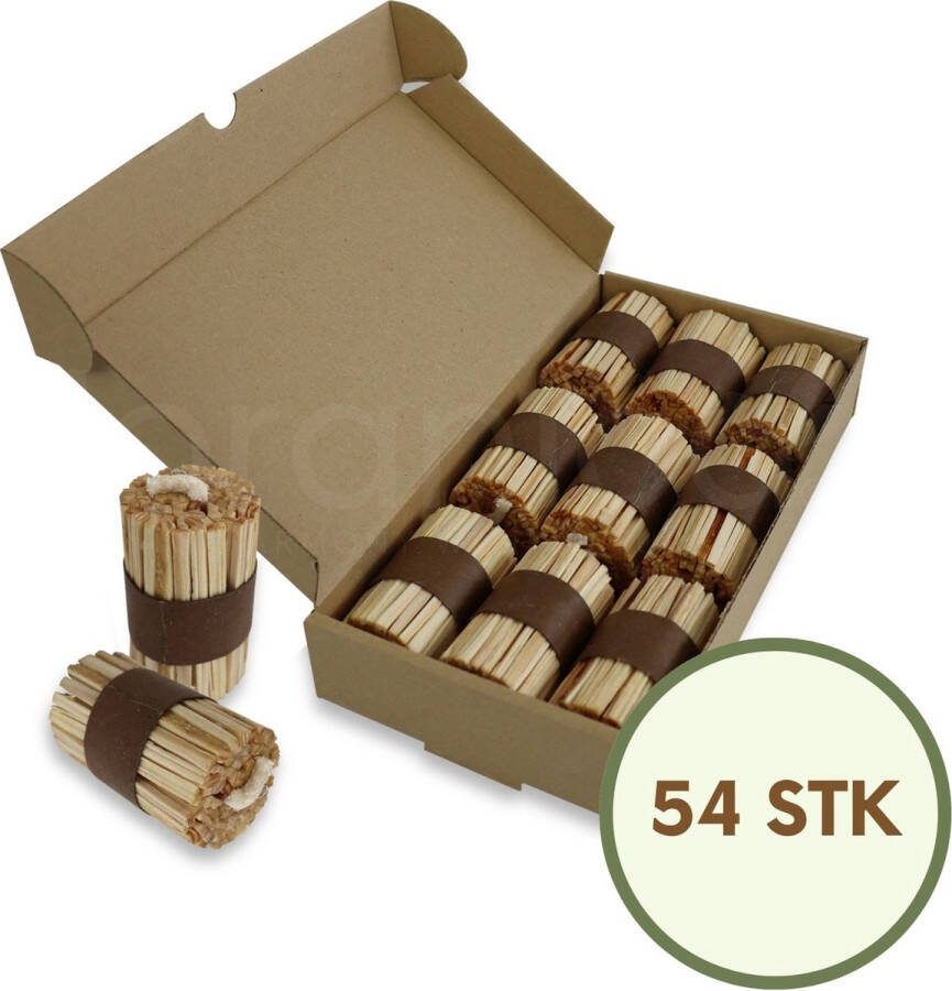 Floranica aanmaakblokje 54 stuks Eco-vriendelijke aanmaakblokjes van hout en was Brandduur 20 min Barbecue aansteker Outdoor Survival Bushcraft Camping Stove aansteker
