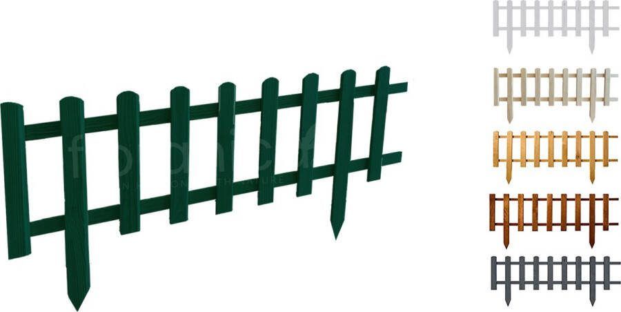 Floranica Grenen tuinhek Vampier houten hek insteekhek houten omheining tuinhekpanelen hekwerk voor bloemperken groentegewassen pad 1 stuk 104cm 30cm hoog Groen