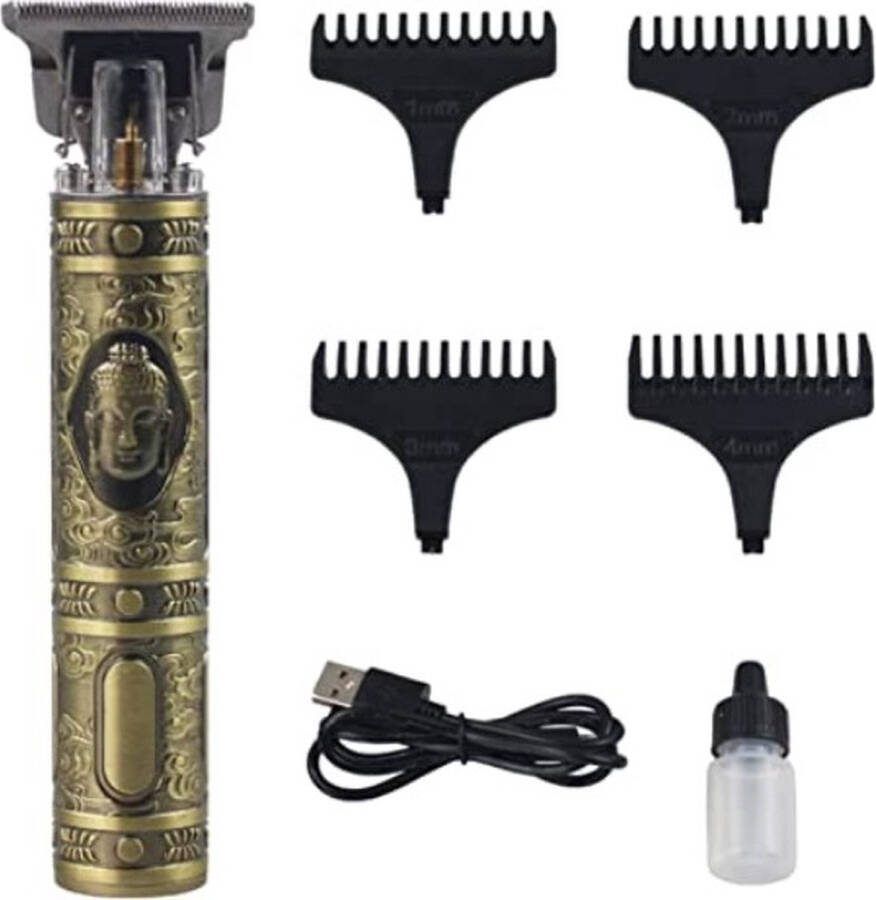 Floraweg Professionele tondeuse voor heren elektrisch scheerapparaat kleur zwart haartrimmer baardtrimmer USB-C-opladen draadloze lange tondeuse tondeuseset voor haar baard