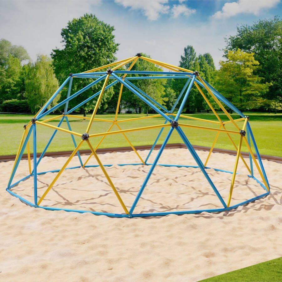Floraya Klimrek Klimkoepel Vrijstaand 244 cm Breed 120 cm Hoog Blauw Geel