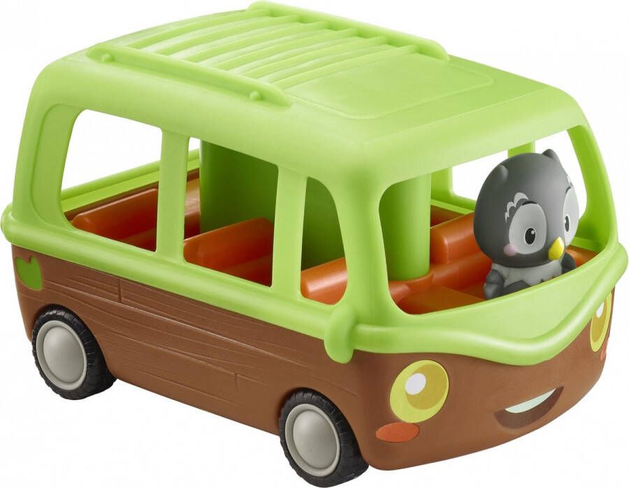 Klorofil De Avonturen Bus Speelset Interactief kinderspeelgoed Met figuur uit de Nocty familie van uilen Speelgoed van 1.5 jaar 2-Delig Kunststof