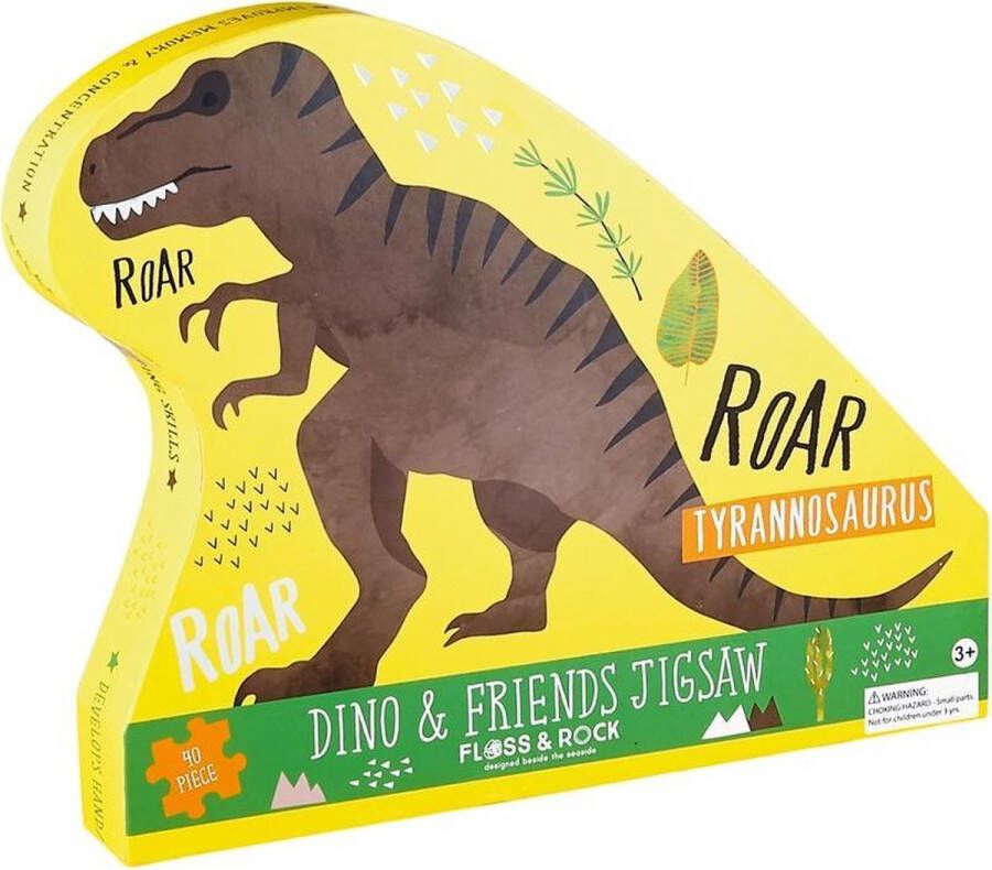 Floss & Rock Dinosaurus Puzzel 40 stukjes 60 x 41 cm