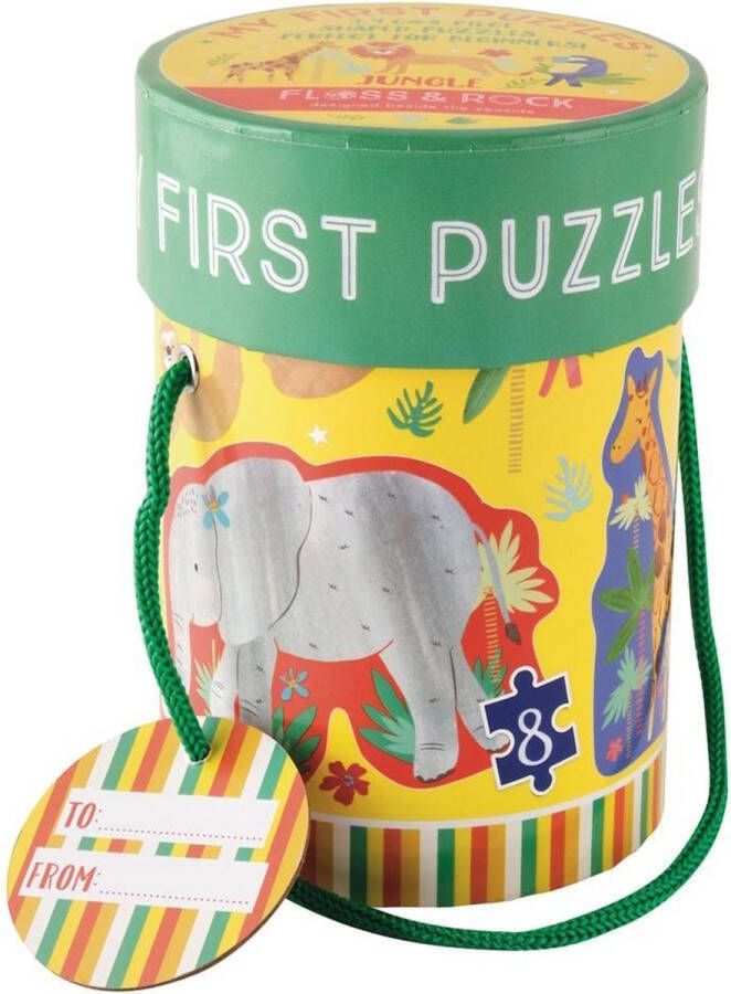 Floss & Rock Jungle puzzels 11 x 15 cm 4 stuks