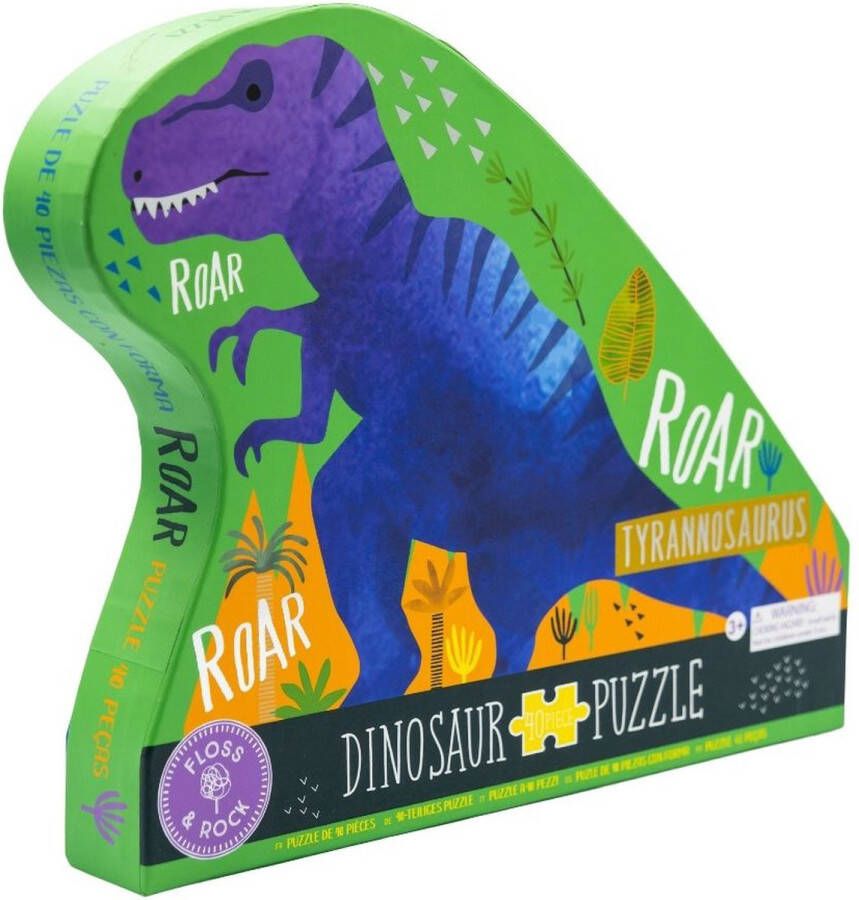 Floss & Rock Puzzel Dino 40 stukjes 69 x 53 cm
