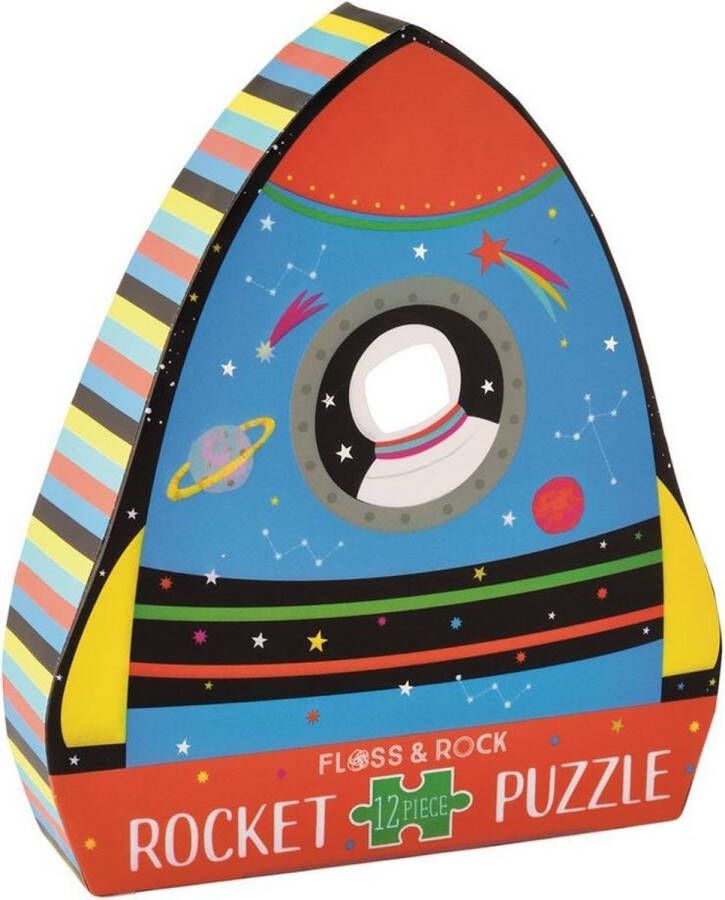 Floss & Rock Raket Puzzel 12 st. 19 x 30 cm