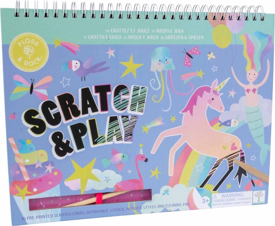 Floss & Rock Scratch and Play Tekenboek Fantasy 26.5 x 20.5 x 1.5cm Multi