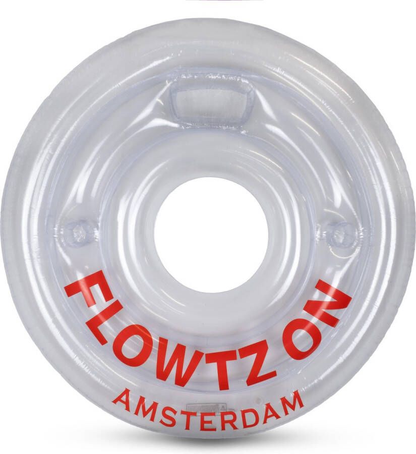 Flowtz On Grote zwemband Opblaasband 180 cm Bekerhouders Groot Doorzichtig Pool float Zomer Strand Zwembad