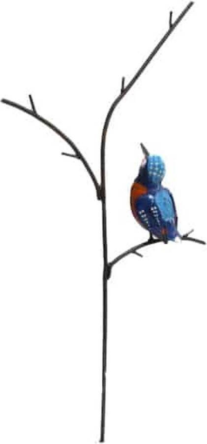 Floz Design tuinsteker ijsvogel metalen ijsvogel fairtrade en gerecycled