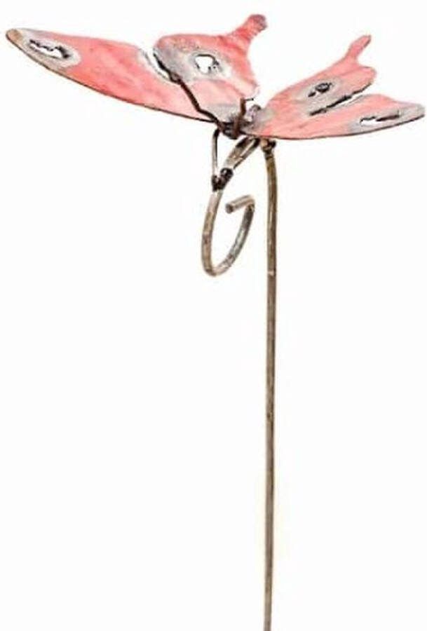 Floz Design tuinsteker vlinder metalen tuindecoratie grafdecoratie vlinder fairtrade