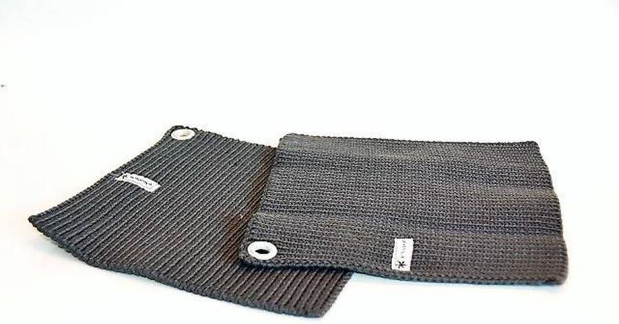 Floz pannenlappen gebreid fair trade donkergrijs