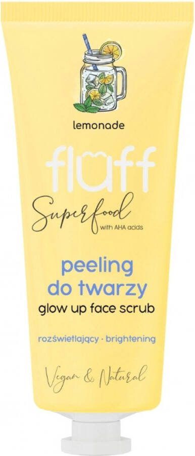 Fluff Glow Up Gezichtsscrub Limonade 75ml