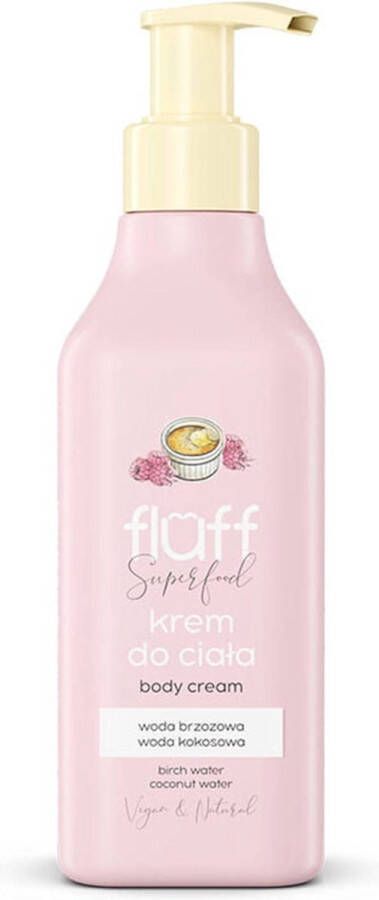 Dermarolling FLUFF Super Food Body Cream Crème Brulee & Frambozen 200ml.