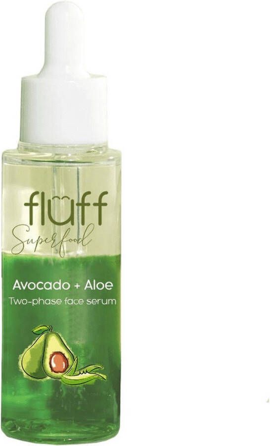 Fluff Twee-fasen gezichtsserum booster met aloë vera en avocado 40ml