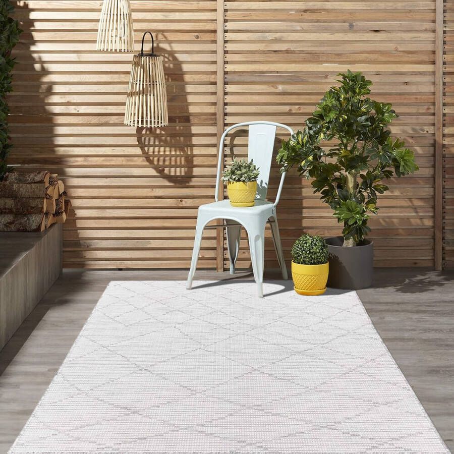 Flycarpets HILARIA BUITENKLEED ZILVER VLOERKLEED VOOR BINNEN & BUITEN