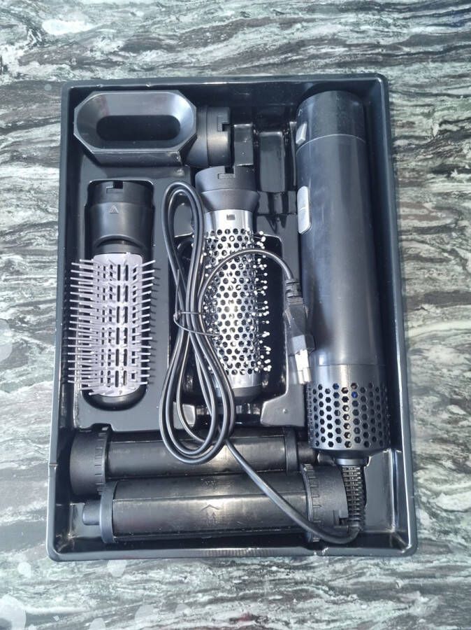 FLYSUP -5 in 1 Multistyler krultang-haardroger-Krulborstel Zwart-Fohnborstel – Airstyler – Haar Wrap – Fohn – Styltang – Multistyler