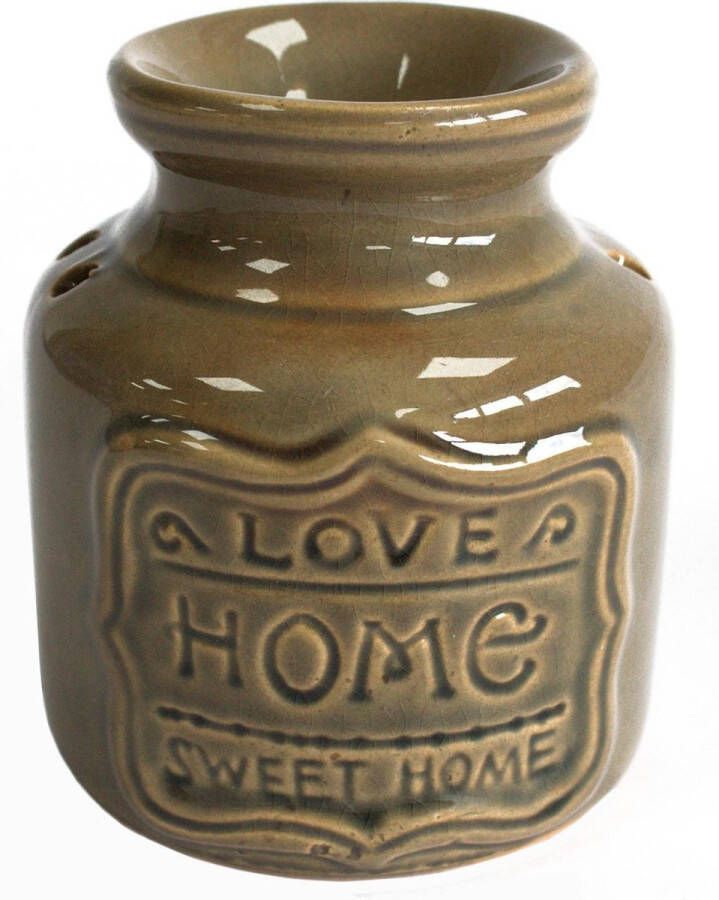 AWGifts Home geurbrander keramiek groen love home sweet home