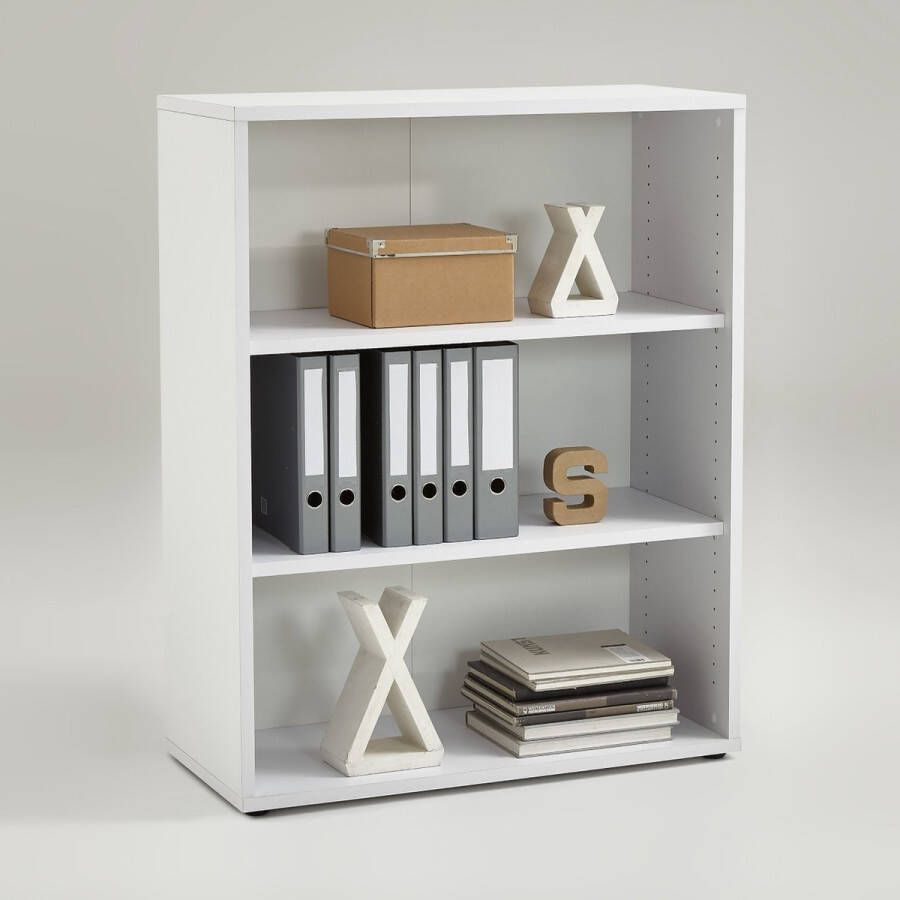 FMD Ordnerrek Calvi in 2 hoogtes veel opbergruimte verstelbare planken uitbreidbaar breedte: 89 cm