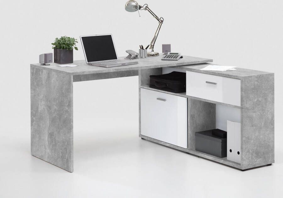 FMD Hoekbureau Diego Hoogglans fronten met rek veel opbergruimte