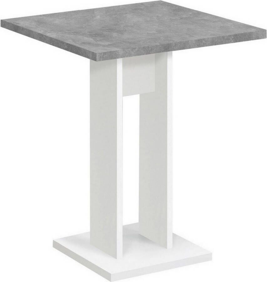 FMD-Möbel FMD Möbel Eettafel 70 cm betongrijs en wit
