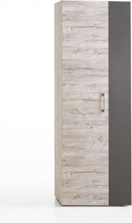 FMD Kleerkast Nala 60cm met 2 deuren grijze eik