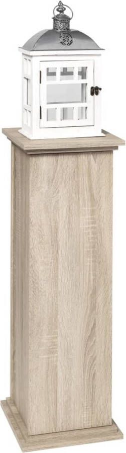 FMD-Möbel FMD Möbel Bijzettafel met deur 88 5 cm eikenkleurig