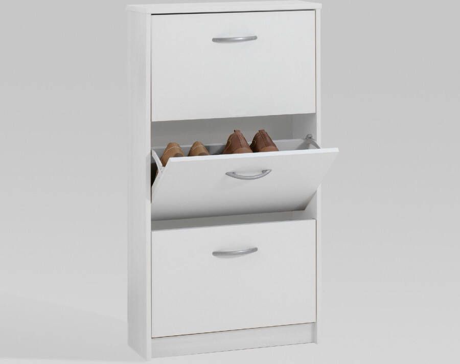 FMD Schoenenkast Step 3 Breedte 58 5 cm diep 17 cm met 3 kleppen schoenenkast