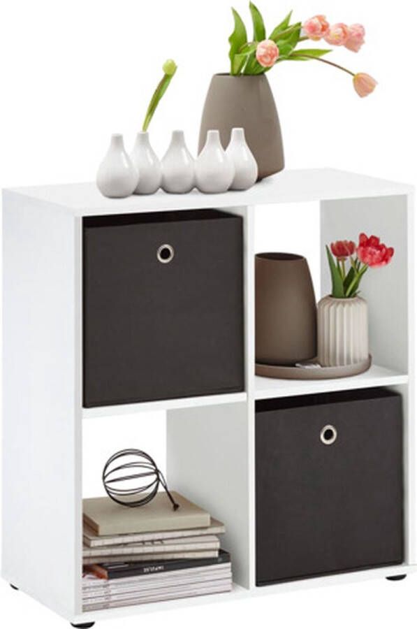 FMD Prolenta Premium Staande kast met 4 vakken wit