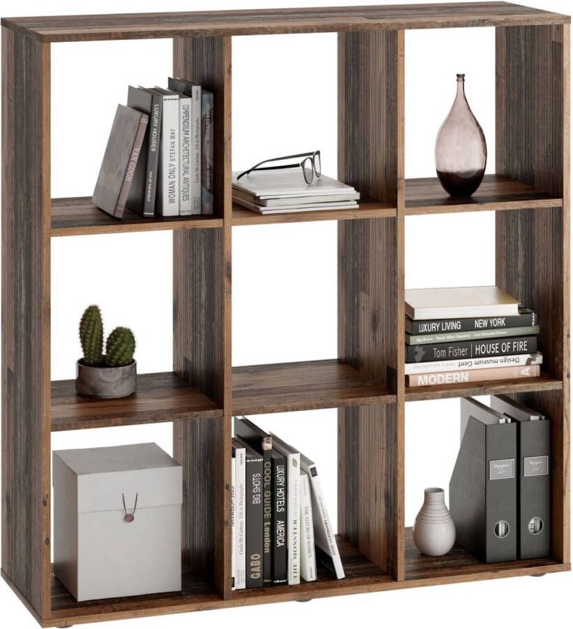 LuxeLivin' Staande kast met 9 vakken old style