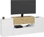 FMD -Tv-meubel-182x33x70 2-cm-artisan-eikenkleurig-wit - Thumbnail 1