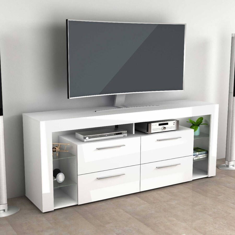 FMD Tv-meubel Vidi 180 cm hoogglans wit