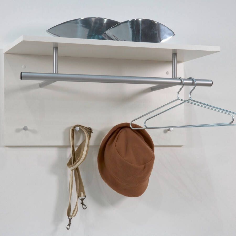 FMD Wandkapstok 72x29 3x34 5 cm wit