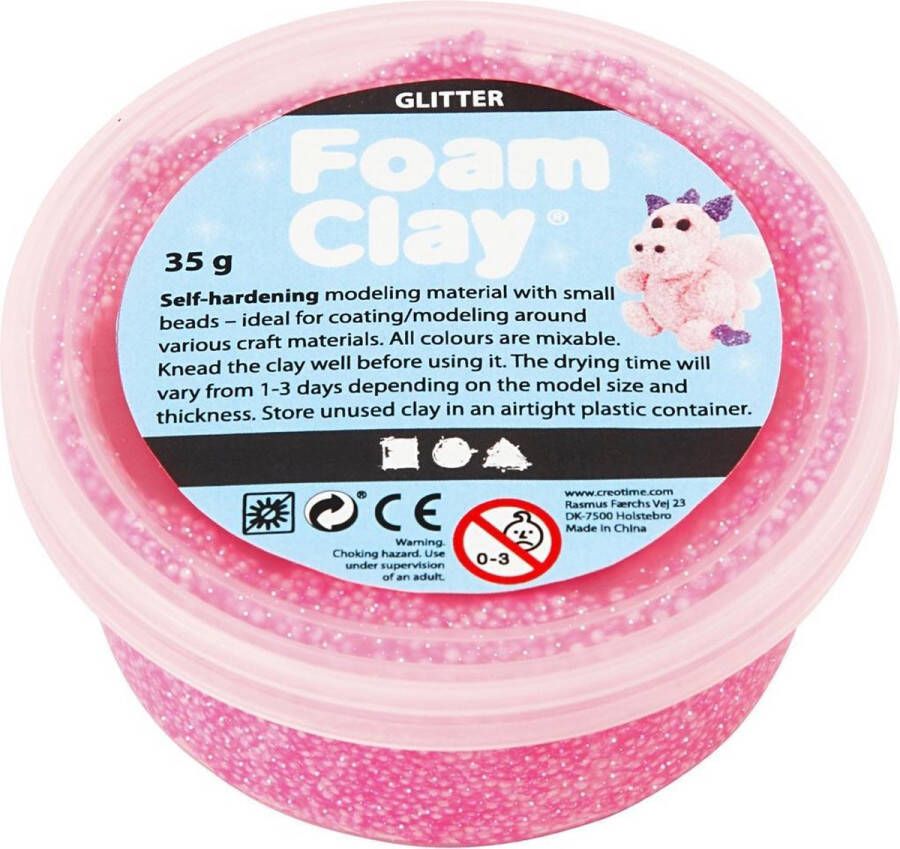 Foam Clay Creativ Company Boetseerklei Roze 35 g 1 stuk(s)