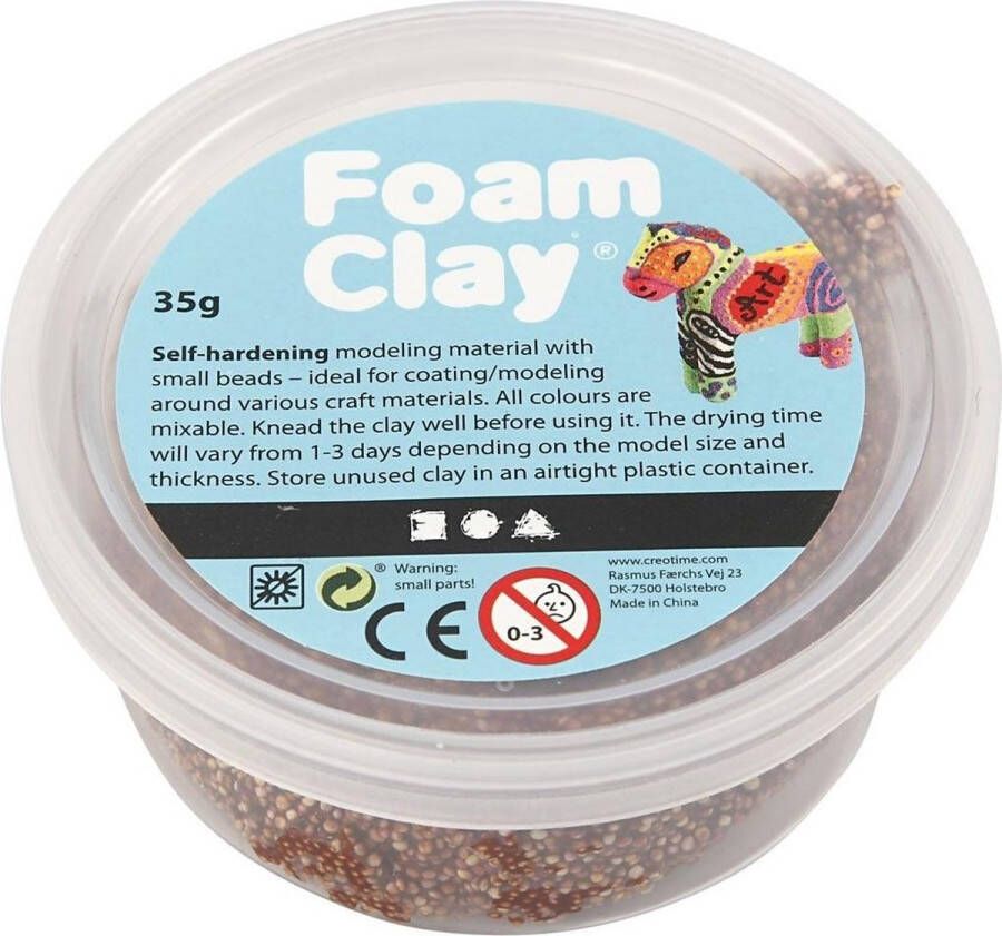 Foam Clay klei bruin 35 gram (78955)