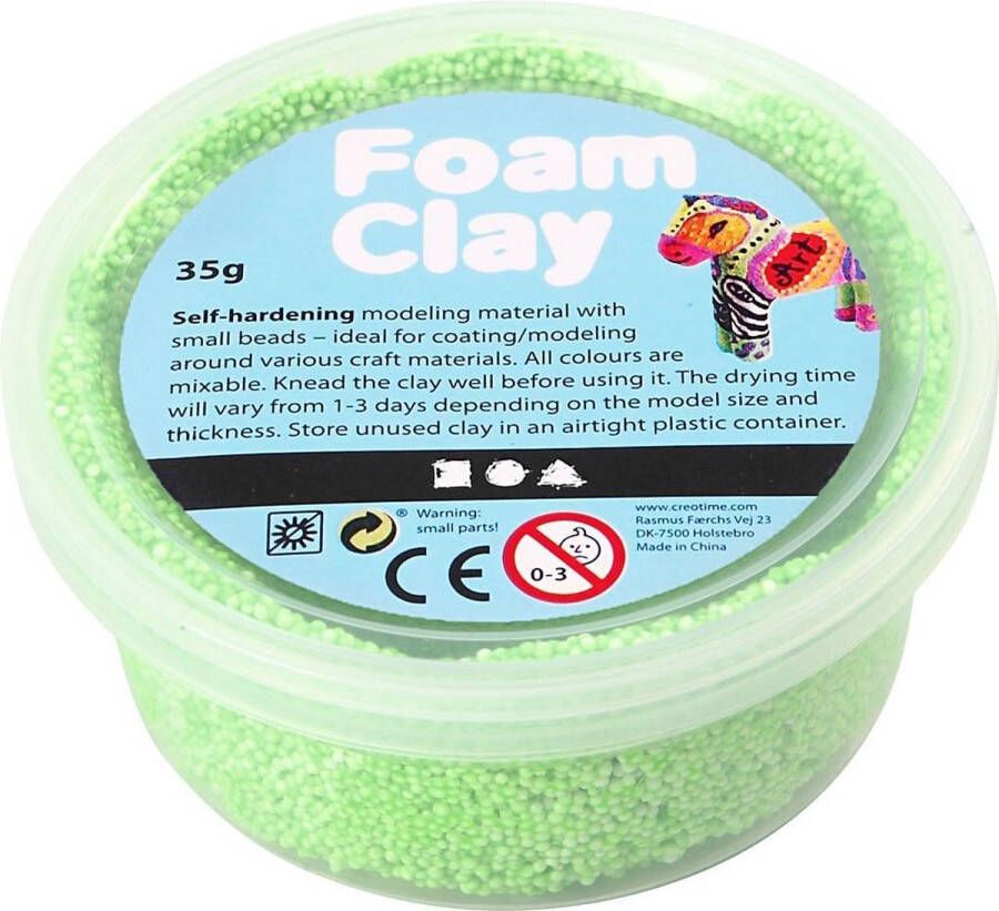 Foam Clay klei Neon groen 35 gram (78927)