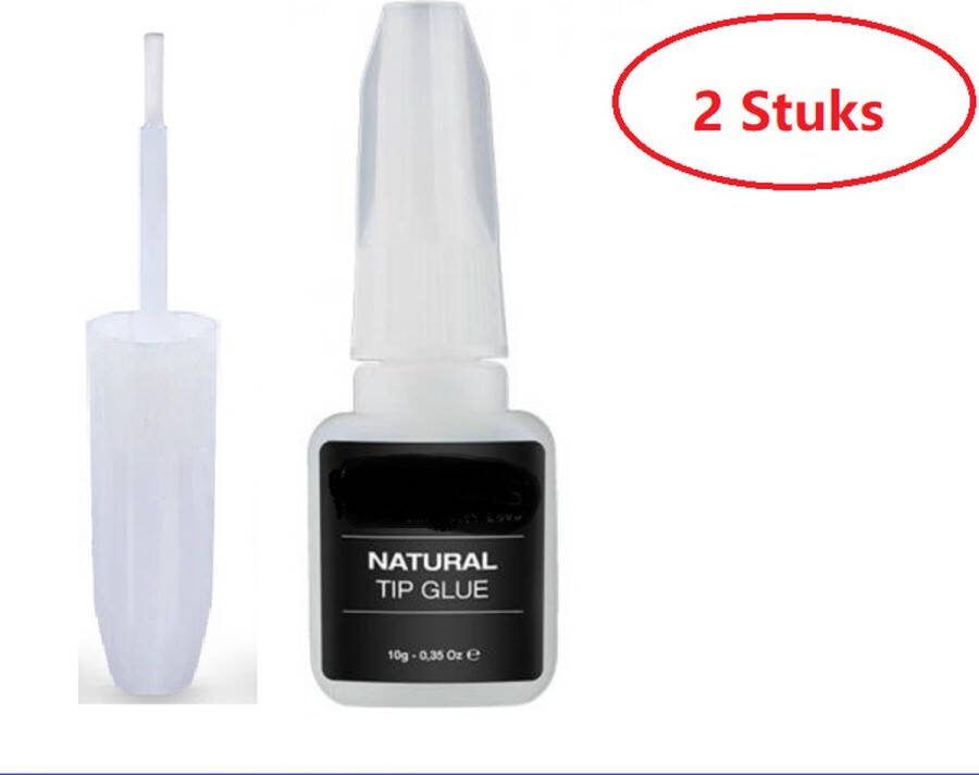 Fogan 2 stuks Nagel Lijm Met Kwastje 10g