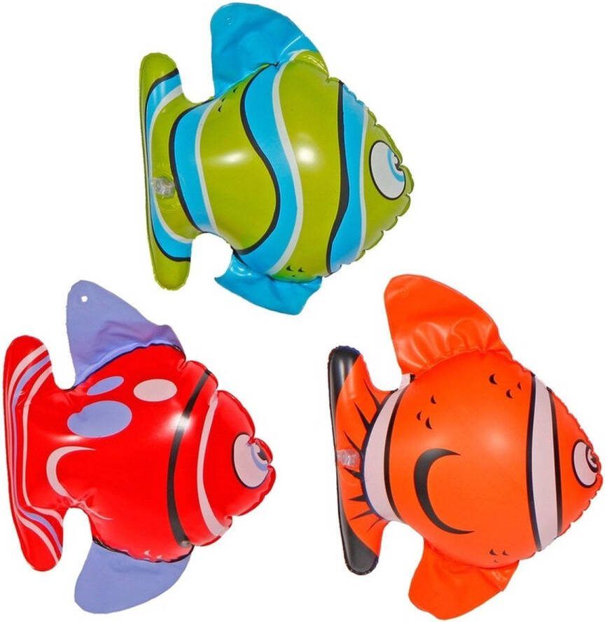 Folat 6x Opblaasbare tropische vissen opblaas dieren 14 x 22 cm per stuk