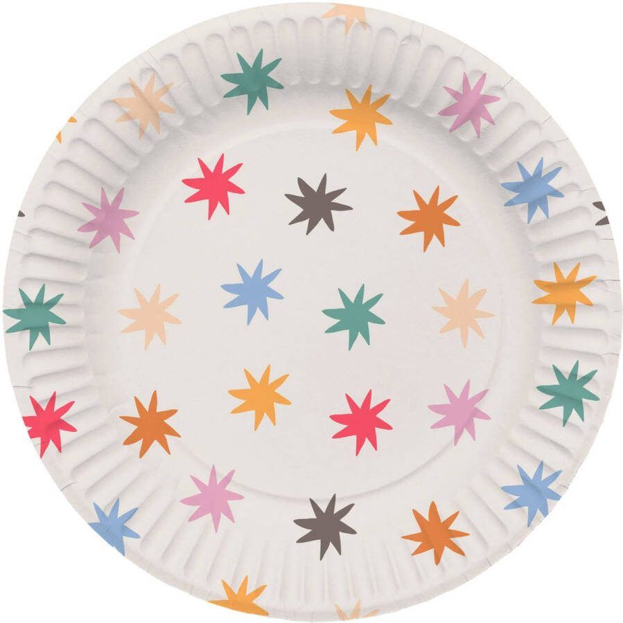 Folat Borden Starburst (23 cm) 8 stuks