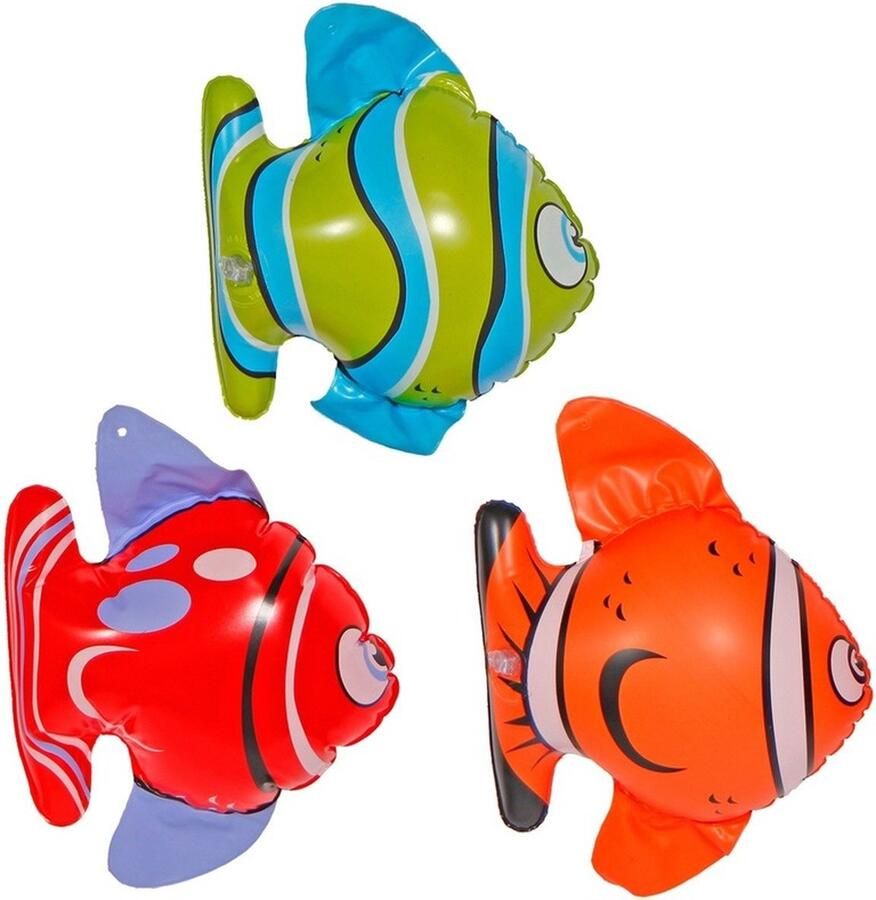 Folat 9x Opblaasbare tropische vissen opblaas dieren 14 x 22 cm per stuk