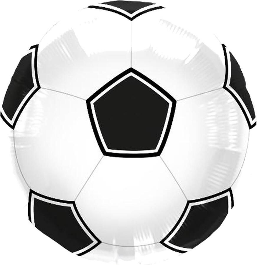 Folat Voetbal FolieBallon Zwart Wit 43 cm