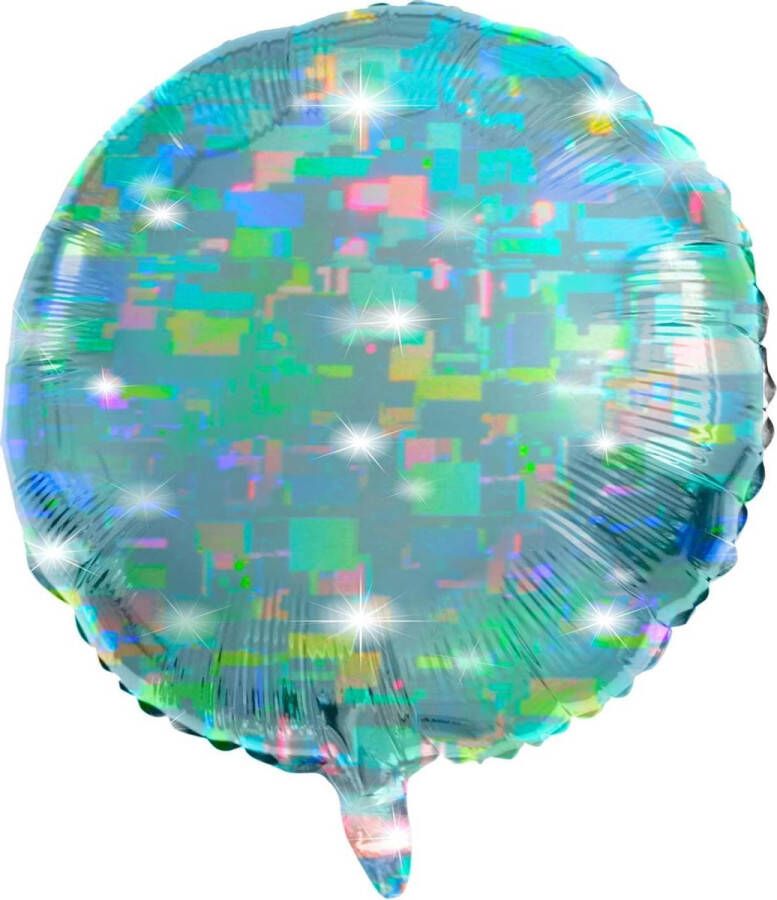 Folat Party Products Folat Folieballon Rond Galactic Aqua 45 cm